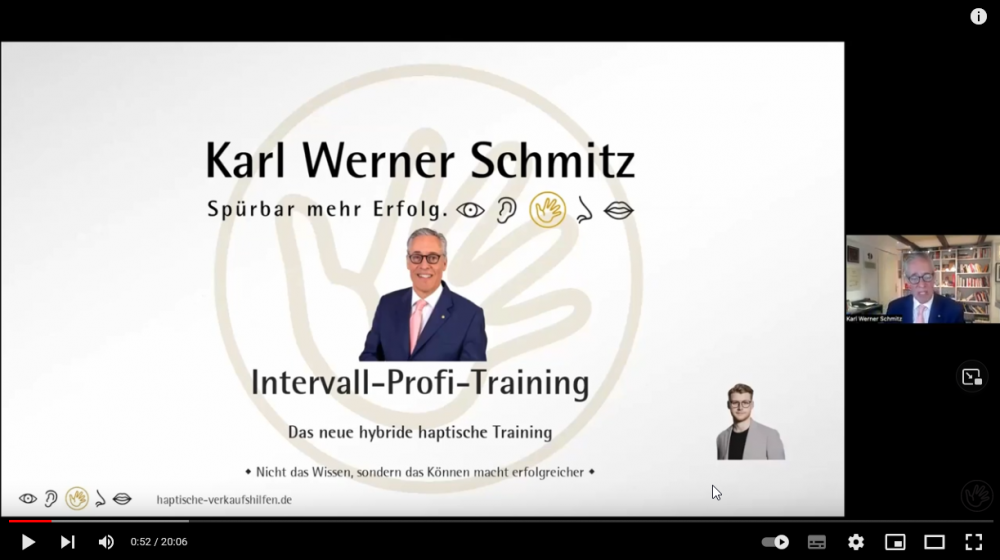 Youtube Karl Werner Schmitz Haptik