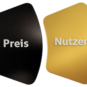 Haptische Preis/Nutzen-Karten – Metall Edition